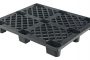 Vestil SKID-17 Solid Deck Plastic Pallet, 2200 lbs Capacity, 40″ Length, 48″ Width, 5-3/4″ Height, Black