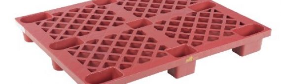 Vestil SKID-20 Plastic Skid, 3300 lbs Capacity, 40″ Length, 48″ Width, 5-1/2″ Height, Red