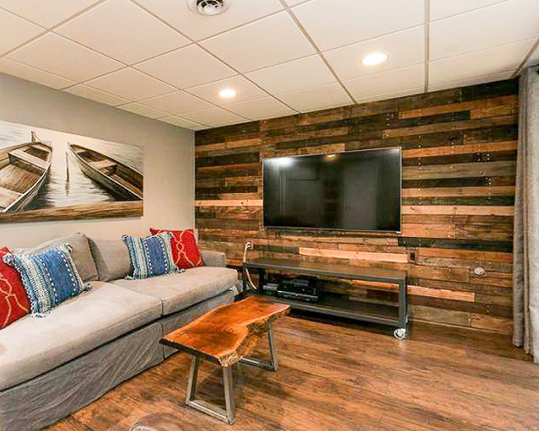 An Image Representing The Pallet Wood Interior Of The House.